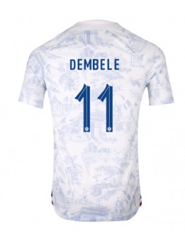 Billige Frankrike Ousmane Dembele #11 Bortedrakt VM 2022 Kortermet